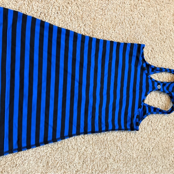 Lululemon Athletica Blue and Black Striped Tank - Picture 3 of 4